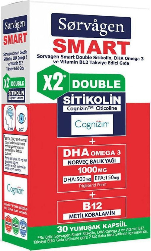 Smart Double Sitikolin 30 Kapsül