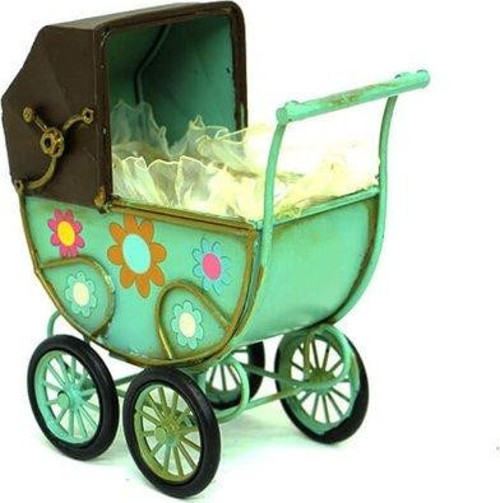 Dekoratif Metal Bebek Arabası C0316