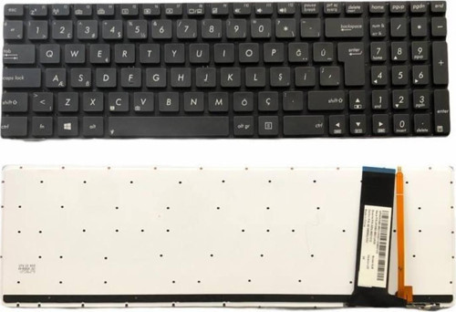 Asus NSK-UP101, NSK-UPL0T Uyumlu Notebook Klavye Işıklı Siyah TR