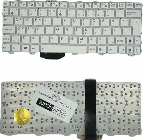 Asus Eee Pc 1018P-WHI153S, 1025C-WHI006B, 1025C-WHI035S Uyumlu Notebook Klavye Beyaz TR