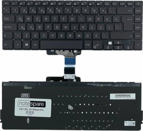 Asus VivoBook S510UQ, S510UR Uyumlu Notebook Klavye Işıklı Siyah TR
