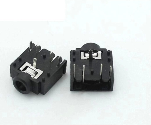 3.5mm Stereo Dişi Jak Kulaklık Mixer Mikrofon Amplifikatör Soketi Pcb Konnektör Siyah