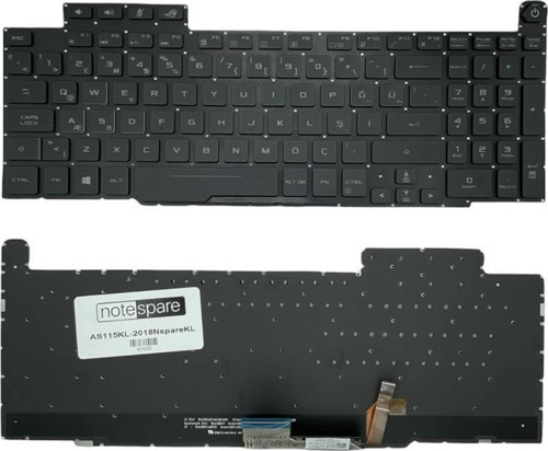 Asus ROG Zephyrus M GM501, M GM501G Uyumlu Notebook Klavye Işıklı Siyah TR