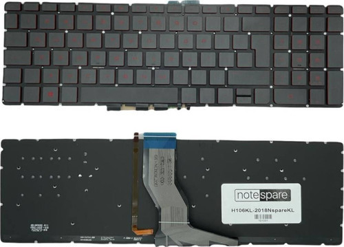 Hp Omen 15-ax001nt, 15-ax200nt Uyumlu Notebook Klavye Işıklı Siyah TR