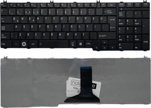 Toshiba Satellite L755-1DW, L755-1EM, L755-1EP, L755-1FH Uyumlu Notebook Klavye Siyah TR