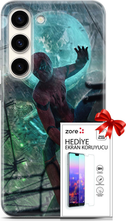 Samsung Galaxy S23 Kılıf Orijinal Seri Supers 19 Marvel Movie Tam Koruma Kılıf + Ekran Koruyucu