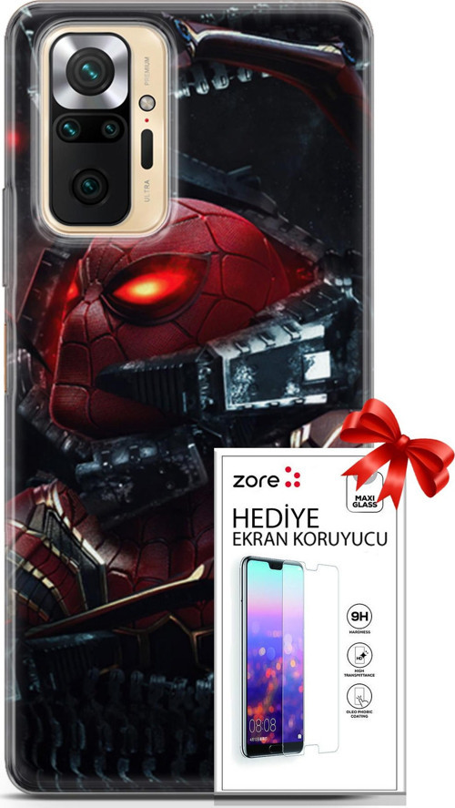Xiaomi Redmi Note 10S Kılıf Orijinal Seri Supers 20 Doctor Octopus Renkli Kılıf Ekran Koruyucu