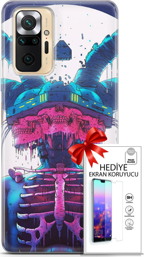 Xiaomi Redmi Note 10S Kılıf Orijinal Seri Algorand 13 Kaburga Case Kapak Ekran Koruyucu