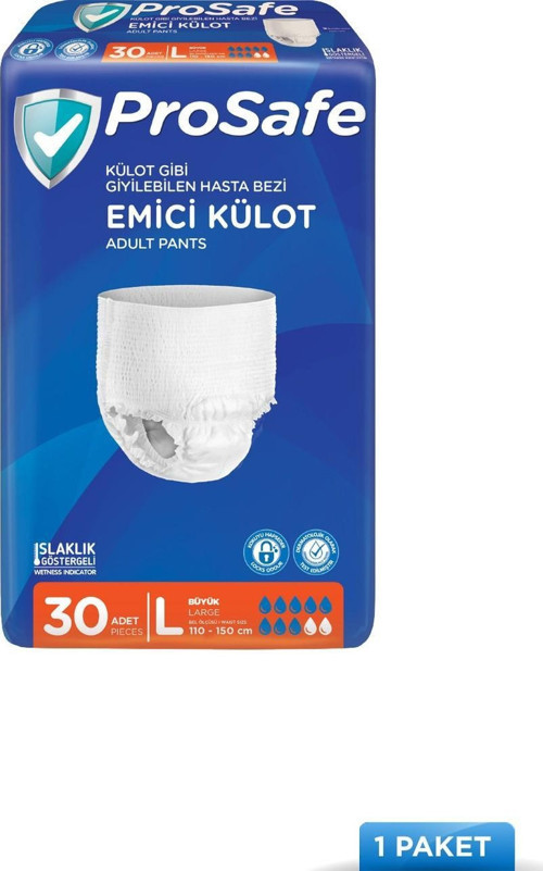 Tekstil Yüzey Emici Yetişkin Külot Large 30'Lu Paket