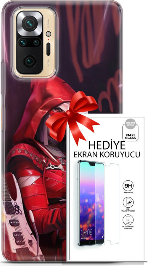 Xiaomi Redmi Note 10S Kılıf Orijinal Seri Pubg 20 Selfie Mod Renkli Kılıf Ekran Koruyucu