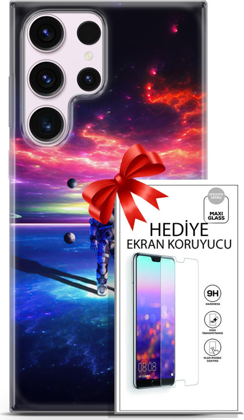Samsung Galaxy S23 Ultra Kılıf Orijinal Seri Neo 22 Kaptan Amerika Kap + Ekran Koruyucu