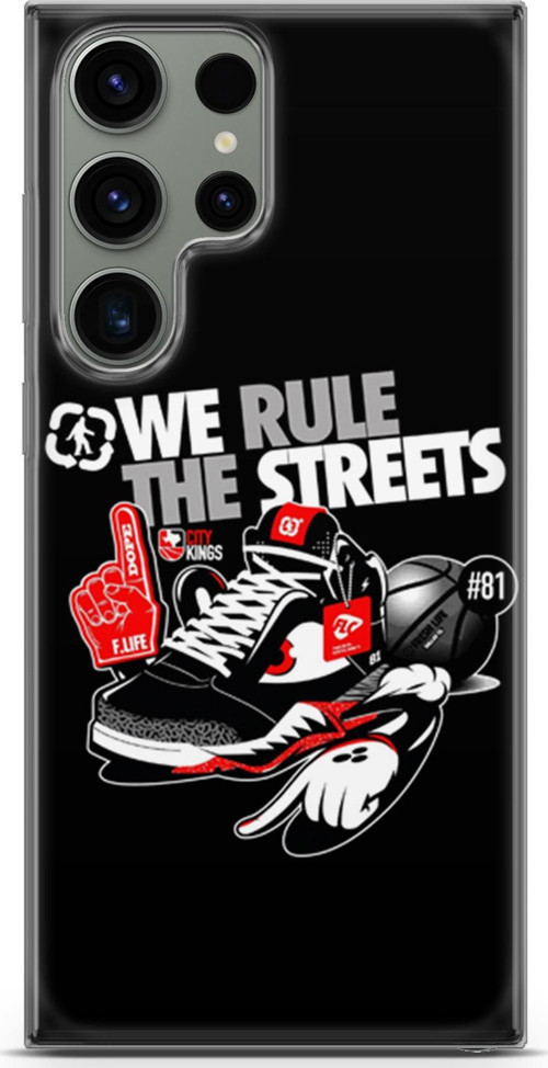 Samsung Galaxy S23 Ultra Kılıf Orijinal Seri Typo 25 We Rule The Streets Soyulmayan Kılıf