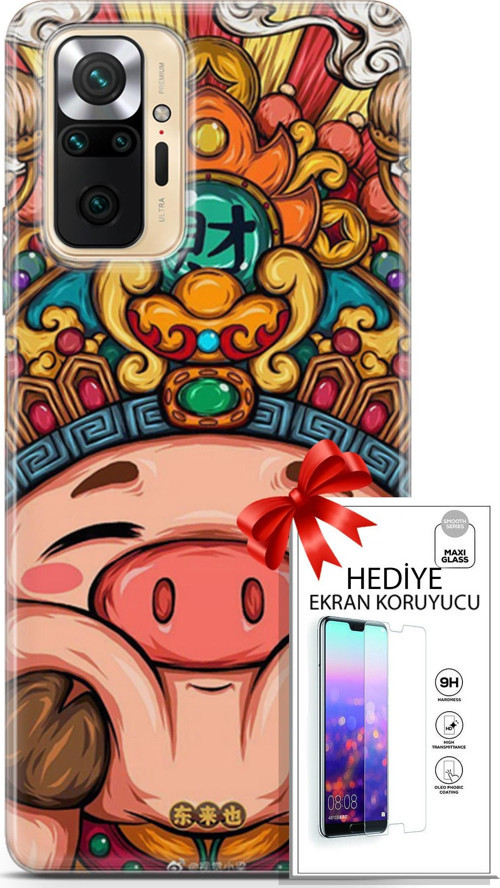 Xiaomi Redmi Note 10S Kılıf Orijinal Seri Bounce 19 Emma Robertson Tam Koruma Kılıf + Ekran Koruyucu