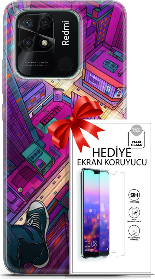 Xiaomi Redmi 10C Kılıf Orijinal Seri Fantasy 13 Converse Case Kapak Ekran Koruyucu