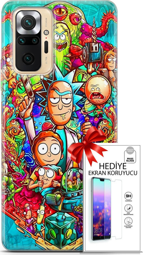 Xiaomi Redmi Note 10S Kılıf Orijinal Seri Bounce 03 Hattie May Arka Kapak + Ekran Koruyucu