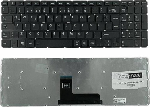 Toshiba Satellite C55-C-199, C55-C-19C, C55-C-19K, C55-C-19L Uyumlu Notebook Klavye Siyah TR