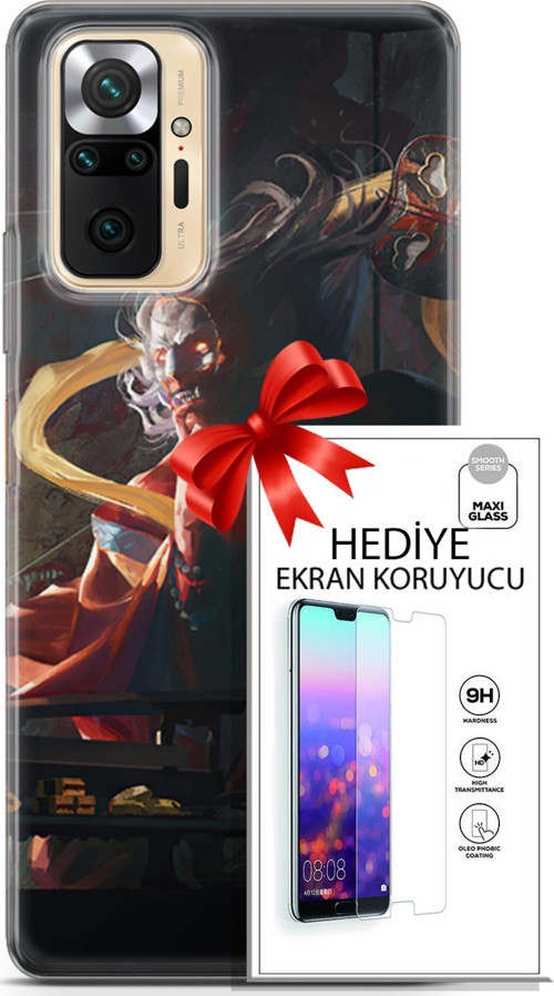 Xiaomi Redmi Note 10S Kılıf Orijinal Seri Neo 07 Batman Vs Deathstroke Desenli Kılıf + Ön Ekran Koruyucu