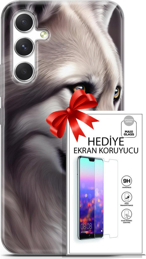 Samsung Galaxy A54 5G Kılıf Orijinal Seri Dogs 01 Yakışıklı Kurt Telefon Kılıfı + Ekran Koruyucu