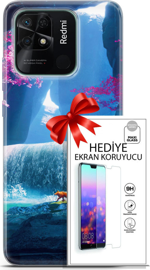 Xiaomi Redmi 10C Kılıf Orijinal Seri Neo 05 Iron Man Koruma Kılıfı + Ekran Koruyucu