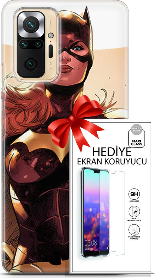 Xiaomi Redmi Note 10S Kılıf Orijinal Seri Dc 11 Batgirl 4K Baskılı Kılıf + Ekran Koruyucu Full Koruma