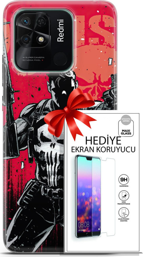 Xiaomi Redmi 10C Kılıf Orijinal Seri Dc 20 Punish Renkli Kılıf Ekran Koruyucu