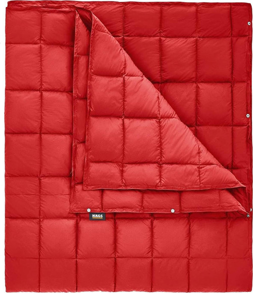 Kamp Battaniyesi - Dış Mekan Hafif Kompakt Seyahat Yorganı Kamp Yürüyüş Outdoor Şal, Battaniye 175-135 Cm Kırmızı