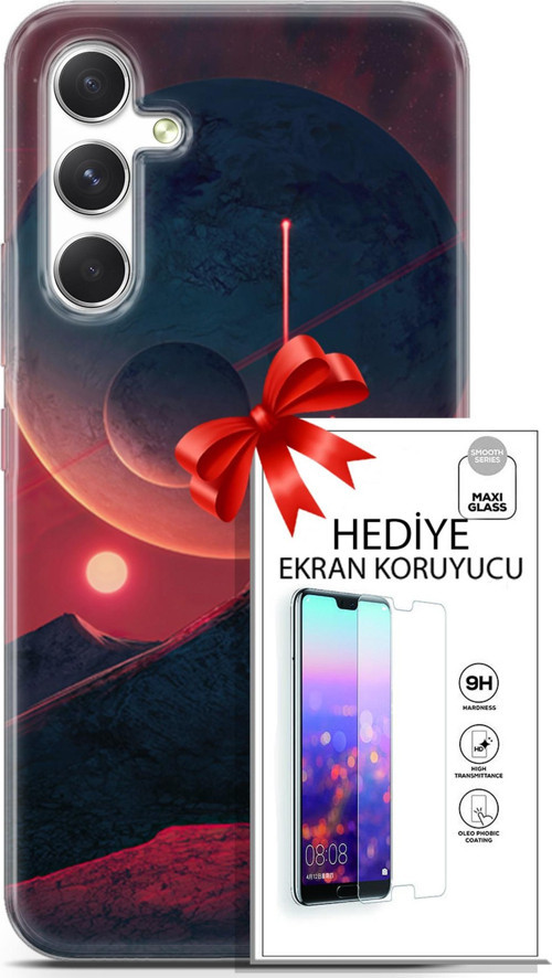 Samsung Galaxy A54 5G Kılıf Orijinal Seri Neo 19 Iron Man Tam Koruma Kılıf + Ekran Koruyucu