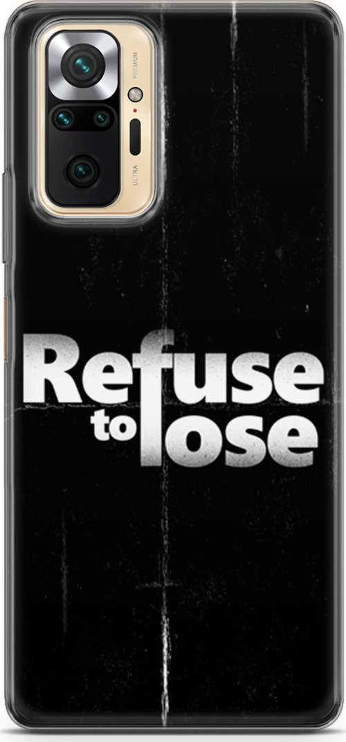 Xiaomi Redmi Note 10S Kılıf Orijinal Seri Typo 03 Refuse To Lose Arka Kapak