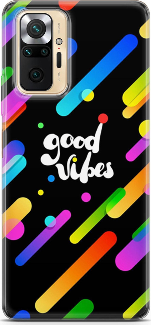 Xiaomi Redmi Note 10S Kılıf Orijinal Seri Typo 27 Good Vibes Lazer Kesim Silikon