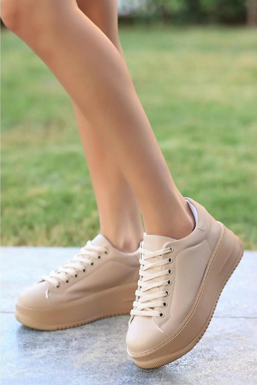 2596 Kadın Yüksek Topuk Günlük Sneaker Ayakkabı