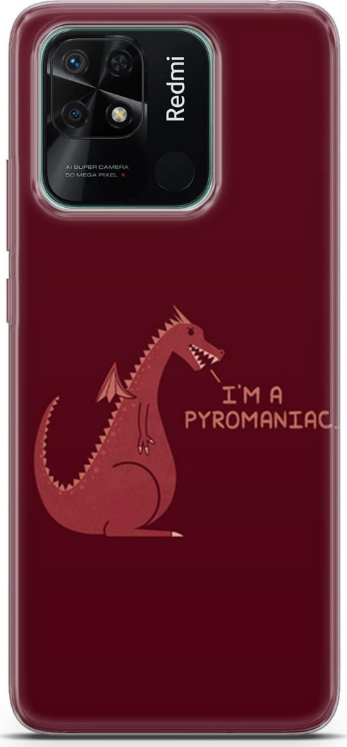 Xiaomi Redmi 10C Kılıf Orijinal Seri Typo 07 I'M A Pyromaniac Desenli Kılıf