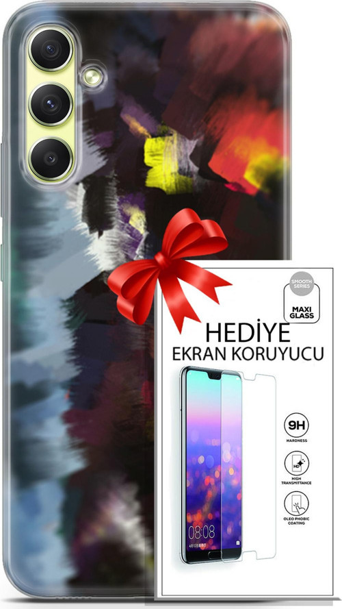 Samsung Galaxy A34 5G Kılıf Orijinal Seri Nature 19 Çok Renkli Tam Koruma Kılıf + Ekran Koruyucu