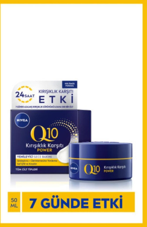 Q10 3 Adımlı Kırışıklık Karşıtı Bakım Seti,gündüz Kremi,cilt Serumu Ve Gece Kremi 50 ml