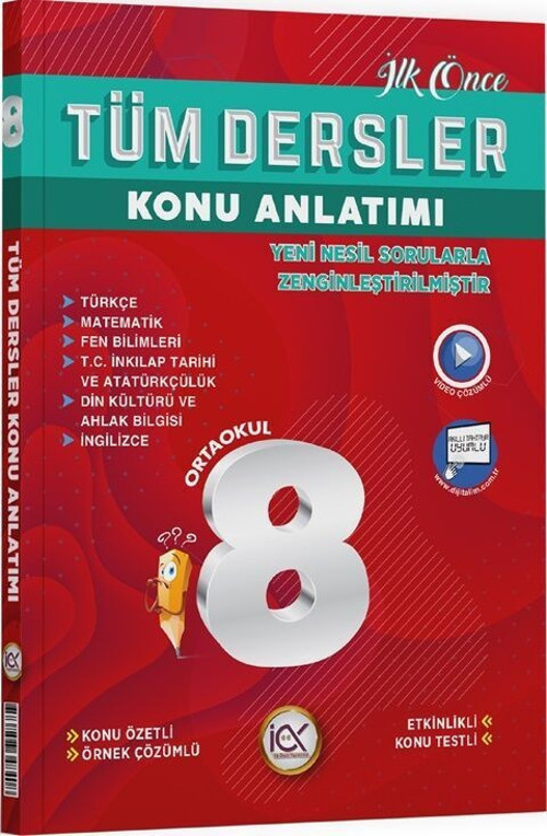 8. Sınıf Tüm Dersler Konu Anlatımı İlk Önce Yayıncılık