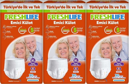 Emici Külot Hasta Bezi Xl Ekstra Büyük 90 Adet (3Pk x 30)