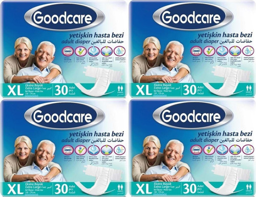Hasta Bezi Yetişkin Bel Bantlı Tekstil Yüzey Xl Extra Large- Ekstra Büyük 120 Adet (4Pk x 30)