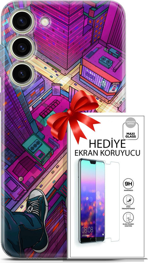 Samsung Galaxy S23 Plus Kılıf Orijinal Seri Fantasy 13 Converse Case Kapak Ekran Koruyucu