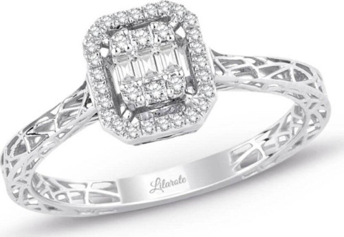 0.17 Ct. Modern Tasarım Baget Pırlanta Yüzük