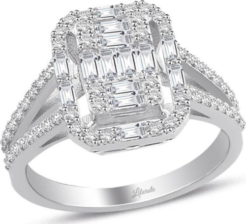 0.70 Ct Baget Pırlanta Modern Tasarım Yüzük