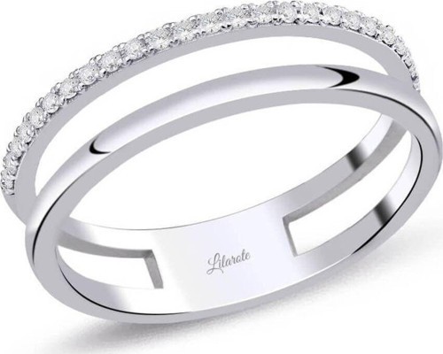0.14 Ct Alyanslı Su Yolu Pırlanta Yüzük