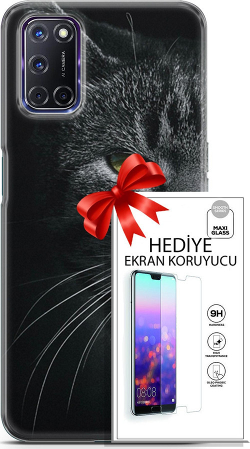 Oppo A72 Kılıf Orijinal Seri Scotish-British 24 Asi Kedi Darbe Emici Kılıf + Ekran Koruyucu