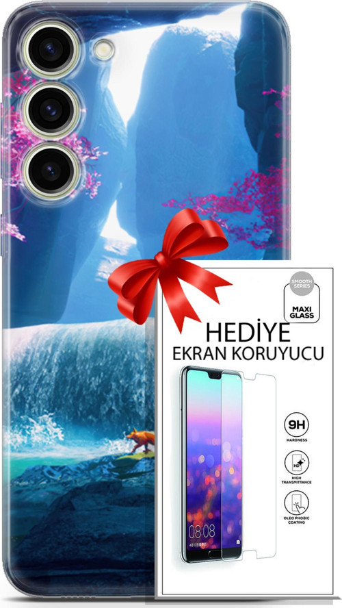 Samsung Galaxy S23 Plus Kılıf Orijinal Seri Neo 05 Iron Man Koruma Kılıfı + Ekran Koruyucu