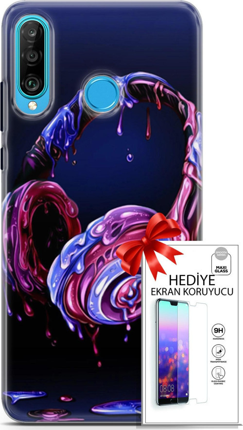 Huawei P30 Lite Kılıf Orijinal Seri Cardano 14 Kulaklık Cover Kılıf + Ön Ekran Koruyucu