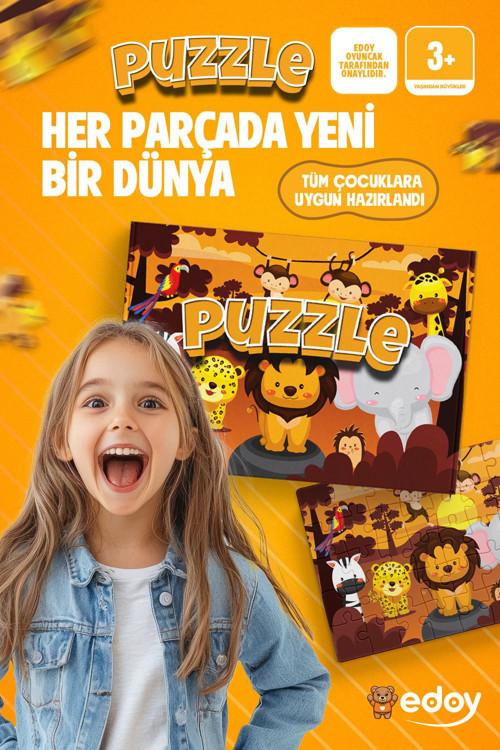 Wild Minik Eller İçin Eğlenceli 24 Parça Puzzle - Öğrenirken Eğlenmeye Ne Dersiniz?