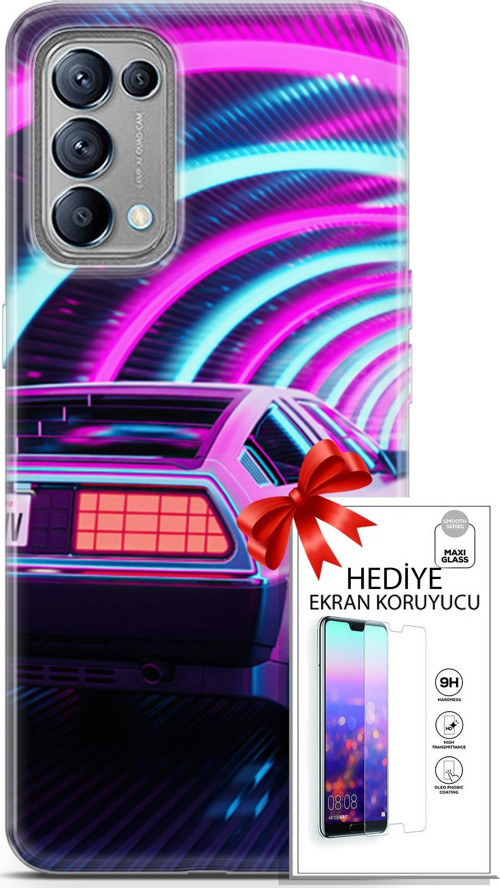 Oppo Reno 5 Kılıf Orijinal Seri Algorand 02 Geleceğe Dönüş Kapak Ve Ekran Koruyucu