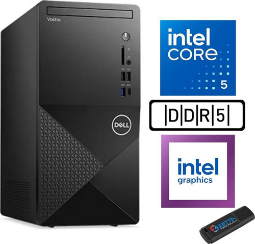 Vostro 3030 mt Intel Core I5 12400 32GB Ddr5 4tb SSD Windows 11 Home Intel® UHD Graphics 730 Masaüstü Bilgisayar N3030I5EMEAH20 + Zetta USB Bellek