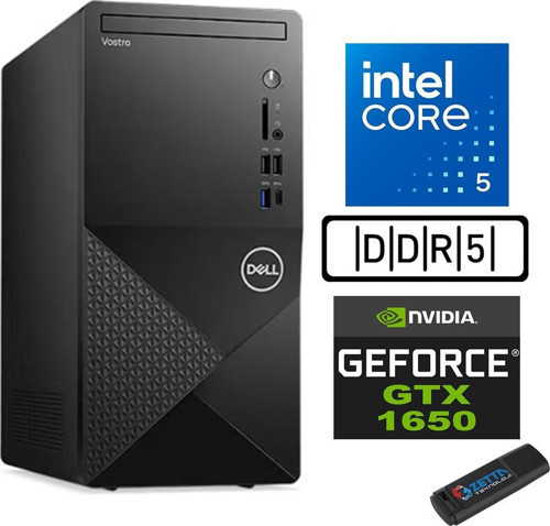 Vostro 3030 mt Intel Core I5 12400 64GB Ddr5 4tb SSD Windows 11 Pro Nvidia Nvidia GTX1650-4GB Masaüstü Bilgisayar N3030I5GTX1650P30 + Zetta USB Bellek