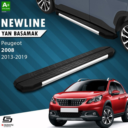 S-Dizayn Peugeot 2008 NewLine Krom Yan Basamak 173 Cm 2013-2019 A+ Kalite