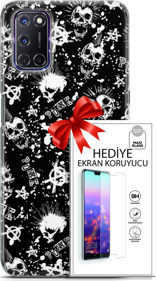 Oppo A72 Kılıf Orijinal Seri Punky 23 Çarşı Punk Telefon Kabı Ve Ekran Koruyucu