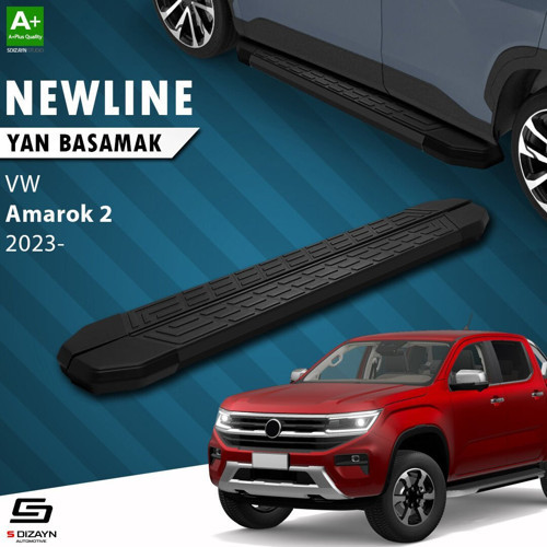 S-Dizayn VW Amarok 2 NewLine Siyah Yan Basamak 203 Cm 2023 Üzeri A+ Kalite